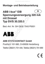 ABB SV/S 30.320.5 Montage- Und Betriebsanleitung