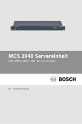 Bosch BAP-MCS-RACK Installationsanleitung