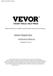 VEVOR QC-192 Benutzerhandbuch