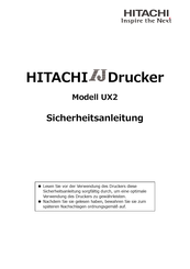 Hitachi UX2 Sicherheitsanleitung