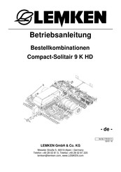 LEMKEN Compact-Solitair 9 K HD Betriebsanleitung