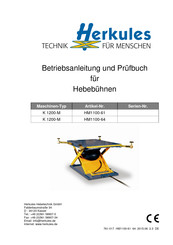 HERKULES K 1200-M Betriebsanleitung Und Prüfbuch