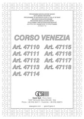 Gessi CORSO VENEZIA 47118 Bedienungsanleitung