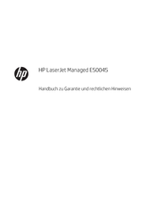 HP LaserJet Managed E50045 Handbuch Zu Garantie Und Rechtlichen Hinweisen