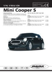 Jamara GERMANY Mini Cooper S Gebrauchsanleitung