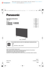 Panasonic TX-55MX950E Bedienungsanleitung