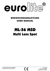 EuroLite ML-56 MSD Multi Lens Spot Bedienungsanleitung