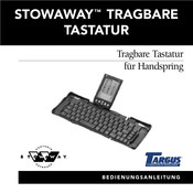 Targus STOWAWAY TRAGBARE TASTATUR Bedienungsanleitung