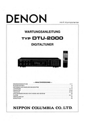 Denon DTU-2000 Wartungsanleitung