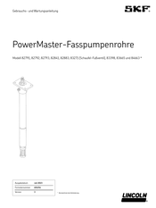 SKF LINCOLN PowerMaster 82791 Gebrauchs- Und Wartungsanleitung