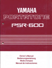 Yamaha PORTATONE PSR-600 Bedienungsanleitung