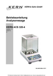 KERN&SOHN ACS 80-4 Betriebsanleitung