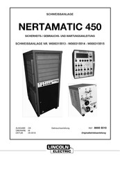 Lincoln Electric NERTAMATIC 450 Gebrauchs- Und Wartungsanleitung