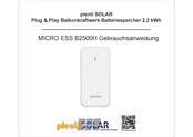 plenti SOLAR MICRO ESS B2500H Gebrauchsanweisung