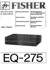 Fisher EQ-275 Bedienungsanleitung