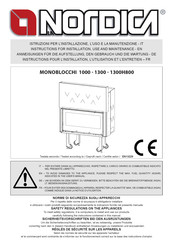 Nordica MONOBLOCCHI 1300 Anweisungen Für Die Aufstellung, Den Gebrauch Und Die Wartung