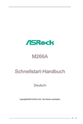 ASROCK M266A Schnellstart Handbuch