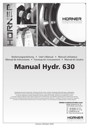 Hürner Manual Hydr. 630 Bedienungsanleitung