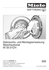Miele W 35-21CH Gebrauchs- Und Montageanweisung