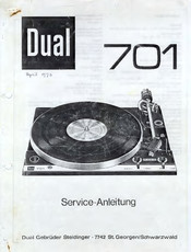 Dual 701 Serviceanleitung