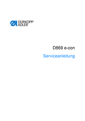 Dürkopp Adler D869 e-con Serviceanleitung