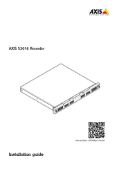 Axis Communications S3016 Installationsanleitung