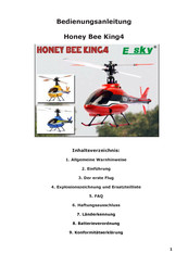E sky Honey Bee King4 Bedienungsanleitung