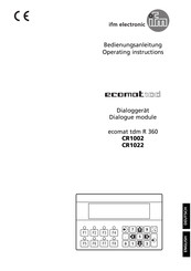 IFM Electronic ecomat 100 ecomat tdm R 360 CR1022 Bedienungsanleitung