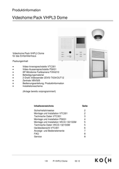 Koch Pack VHPL3 Dome Produktinformation