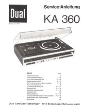 Dual KA 360 Serviceanleitung