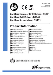 Ingersoll-Rand D3411 Technische Produktdaten