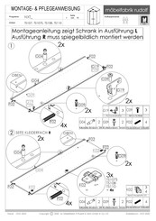 Möbelfabrik Rudolf TS110 Montage- Und Pflegeanweisung