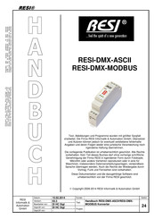 Resi DMX-ASCII Handbuch