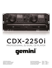 Gemini CDX-2250i Bedienungshandbuch