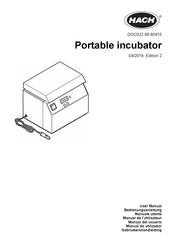Hach Portable incubator Bedienungsanleitung