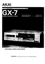 Akai GX-7 Bedienungsanleitung