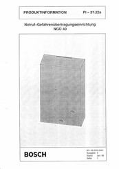 Bosch NGU 40 Produktinformation