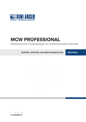 DINI ARGEO MCW PROFESSIONAL Betriebs-, Montage- Und Wartungsanleitung