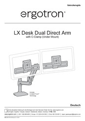 Ergotron LX Desk Dual Direct Arm Montageanleitung