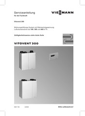 Viessmann VITOVENT 300 Serviceanleitung
