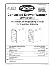 Hatco CDW-3N-Serie Installations- Und Bedienungshandbuch