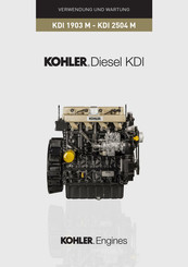 Kohler Engines KDI 1903 M Bedienungsanleitung