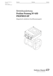 Endress+Hauser Proline Promag W 400 Betriebsanleitung