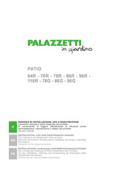 Palazzetti PATIO 78R Installations, Bedienungs Und Wartungsanleitungen
