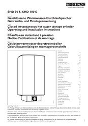 STIEBEL ELTRON SHD 100 S Gebrauchs- Und Montageanweisung