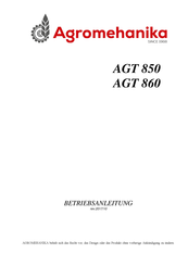 Agromehanika AGT 860 Betriebsanleitung