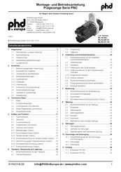PHD PNC55 Montage- Und Betriebsanleitung