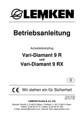 LEMKEN Vari-Diamant 9 RX Betriebsanleitung