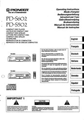 Pioneer PD-S602 Bedienungsanleitung