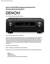 Denon AVR-X6700H Benutzerhandbuch